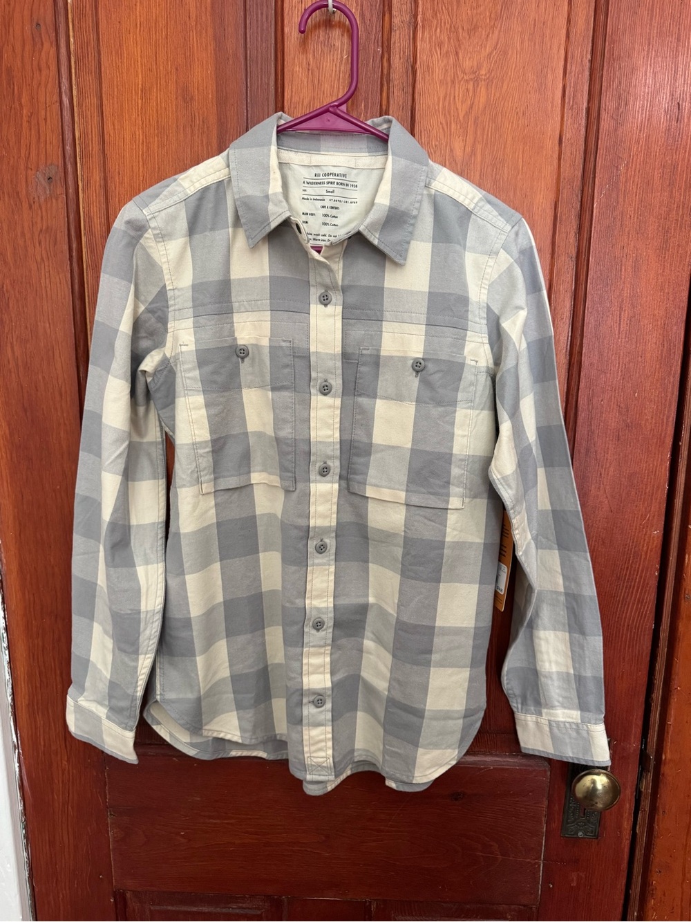 REI Wallace Lake Flannel Button-Down Shirt, NWT, size small